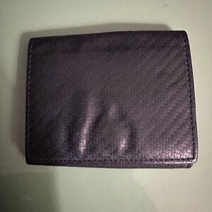 Dunhill leather bifold coin wallet
